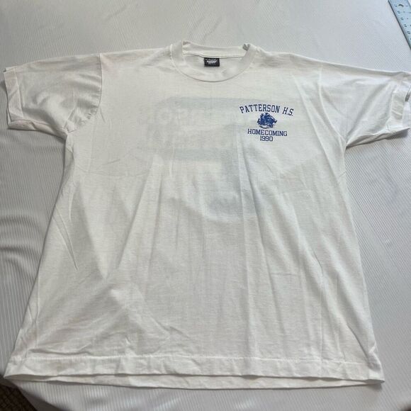 Patterson Football Dunbar High School VTG White Single Stitch T-Shirt Size XL - Picture 2 of 8